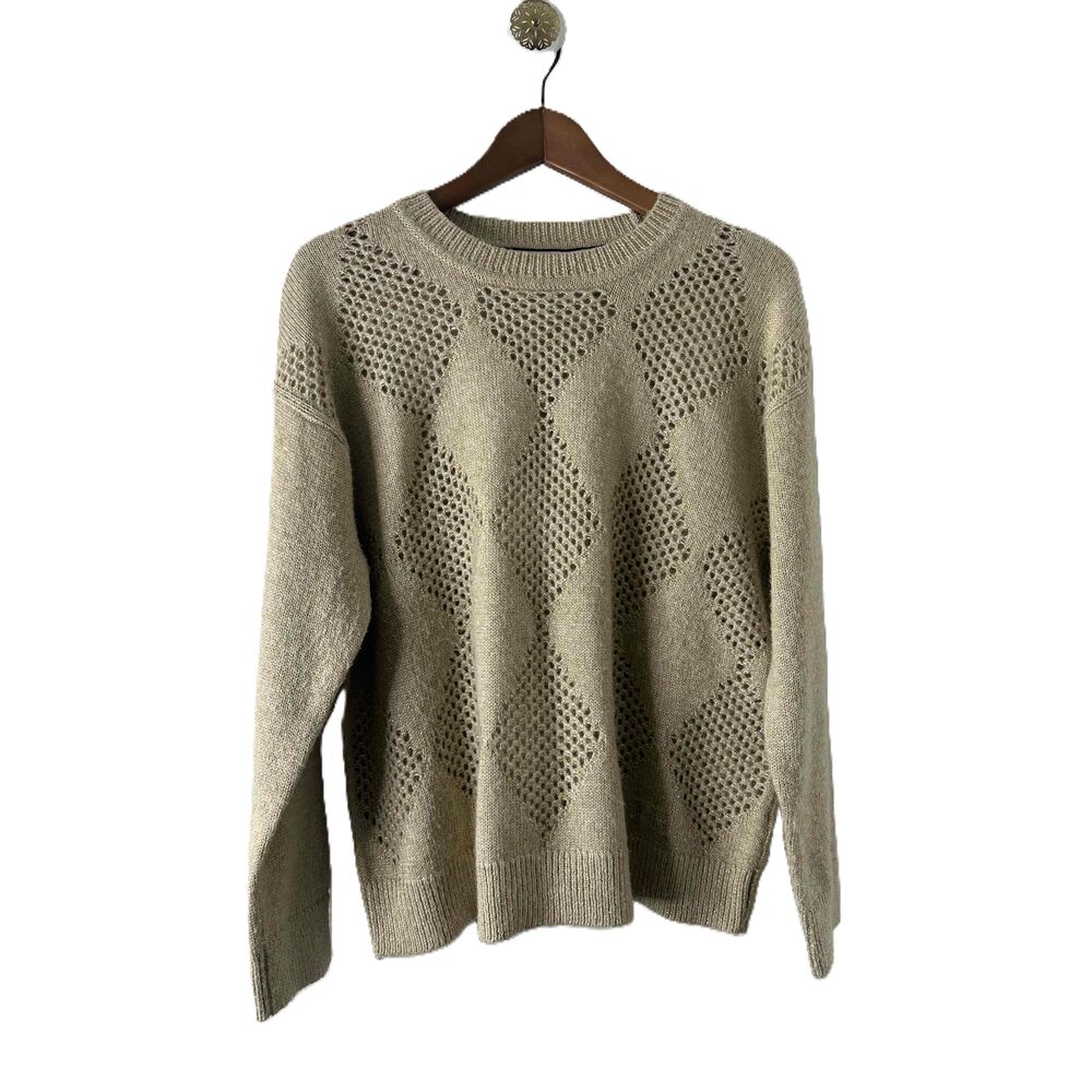Tommy Hilfiger Sweater Womens Size Large Metallic Long Sleeve Crew Neck Pattern